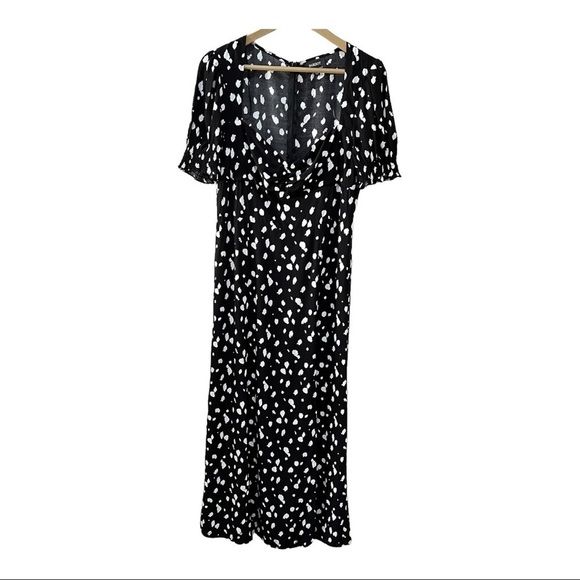 Bardot Puff Sleeve Abstract Spot Maxi Dress in size 10 - Picture 7 of 11